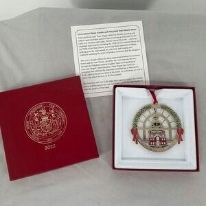 2022 Maryland Government House Christmas Ornament Yumi Hogan State House Dome